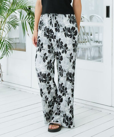 Pleated Botanical Pants