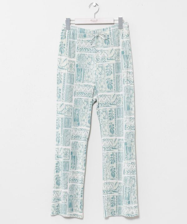 Pleated Botanical Pants