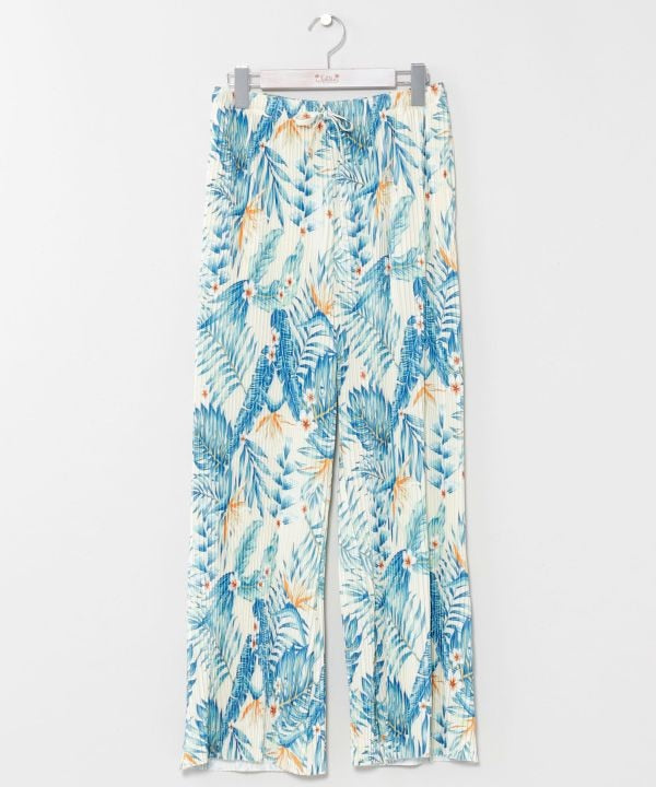 Pleated Botanical Pants