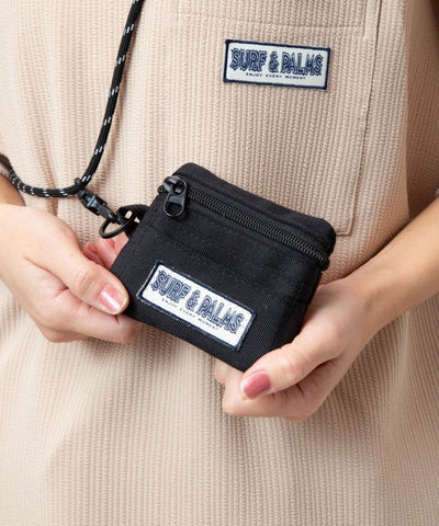 Textured Cool Feel T-Shirt with Strap Pouch Tops by Kahiko - Ametsuchi