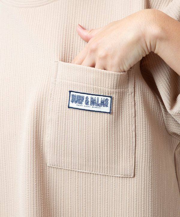 Textured Cool Feel T-Shirt with Strap Pouch