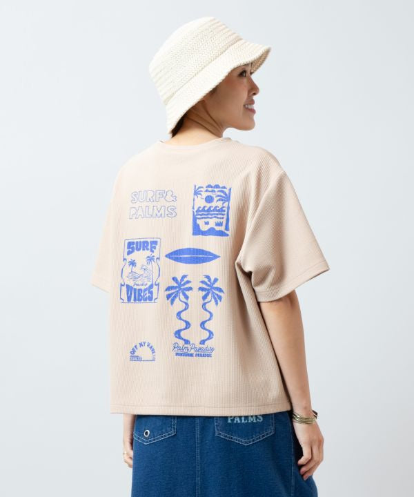 Strukturiertes, kühles T-Shirt mit Tragetasche