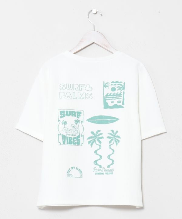 Textured Cool Feel T-Shirt with Strap Pouch