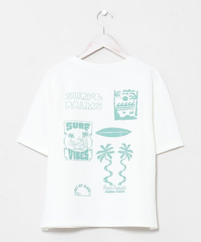 Textured Cool Feel T-Shirt with Strap Pouch