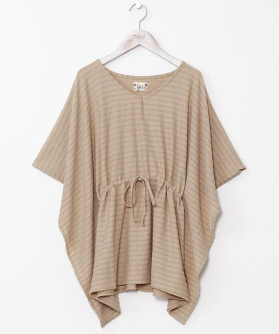 Adjustable Waist Relaxed Knit Top Tops by Kahiko - Ametsuchi