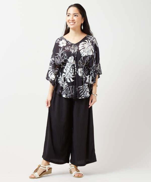 Relaxed Flare Stretch Knit Pants Pants & Shorts by Kahiko - Ametsuchi