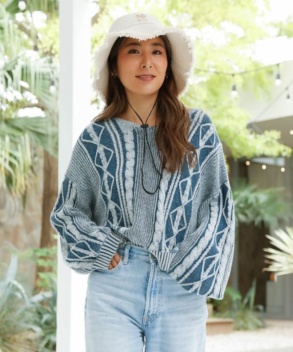 Cropped Cotton Knit Top