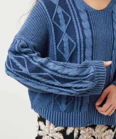 Cropped Cotton Knit Top