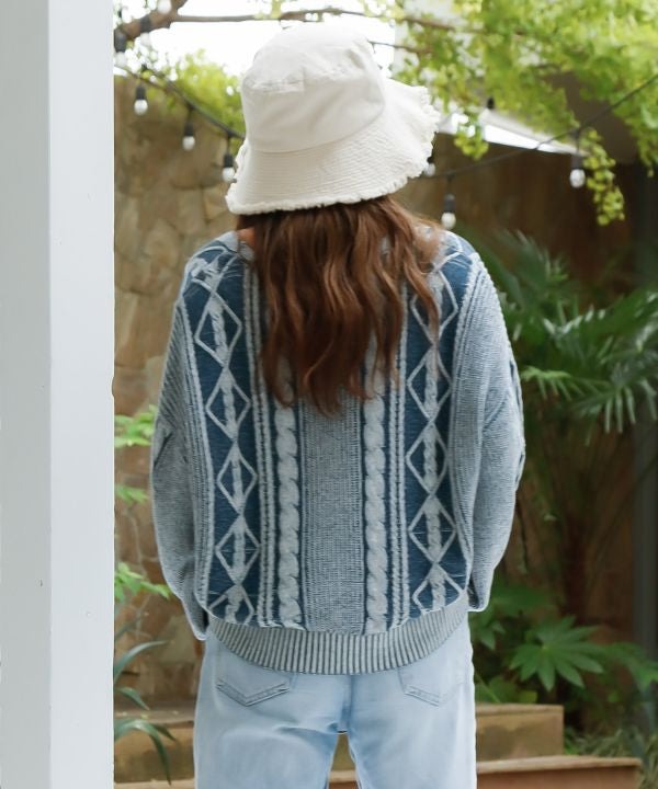 Cropped Cotton Knit Top