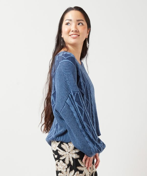 Cropped Cotton Knit Top