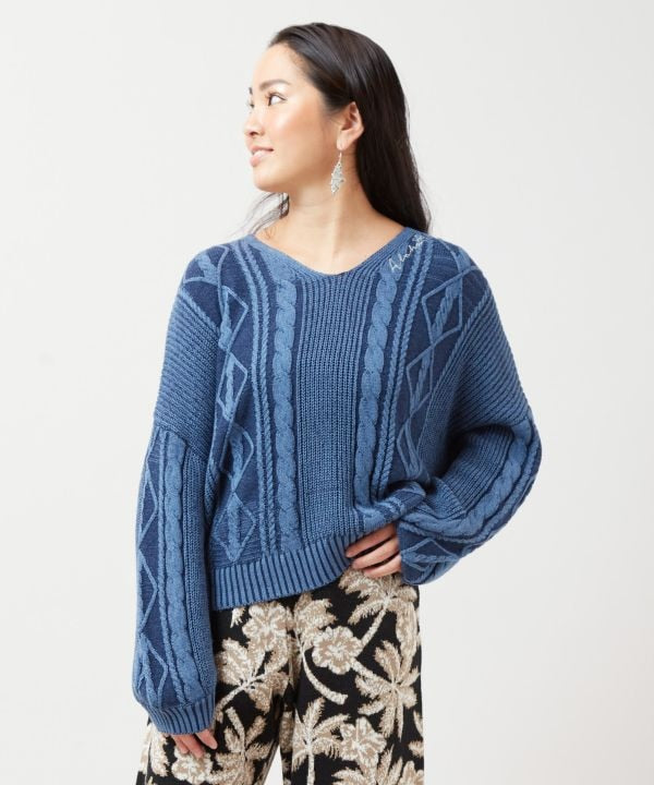 Cropped Cotton Knit Top