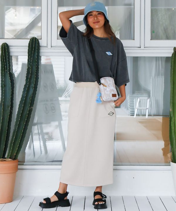 SURF＆Palms Denim Like T-shirt Tops by Kahiko - Ametsuchi