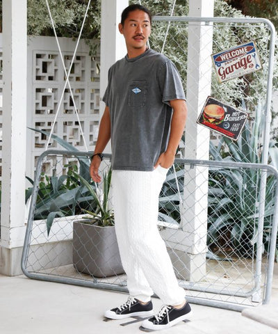 SURF＆Palms Denim Like T-shirt for Men Tops by Kahiko - Ametsuchi