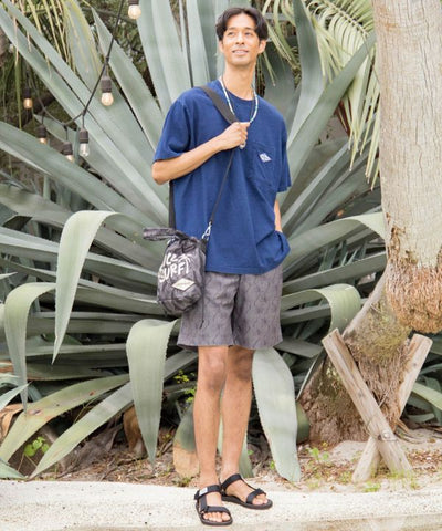 SURF＆Palms Denim Like T-shirt for Men Tops by Kahiko - Ametsuchi