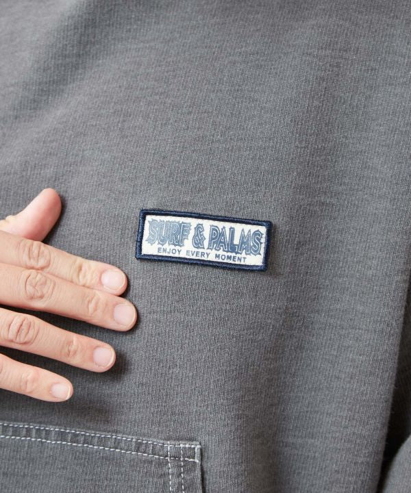 SURF＆Palms Contrast Denim Sweat Hoodie