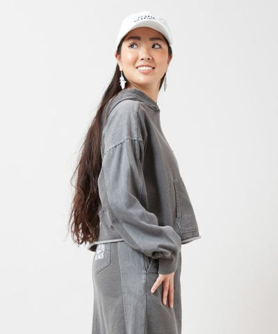 SURF＆Palms Contrast Denim Sweat Hoodie