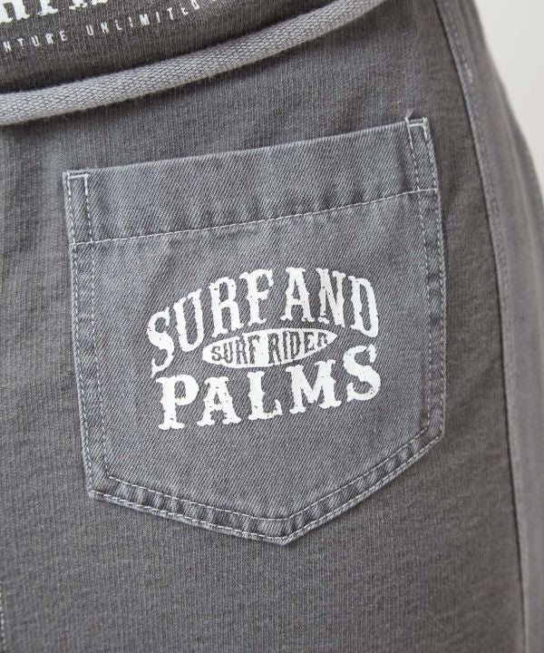 SURF＆Palms Contrast Denim Sweat Skirt