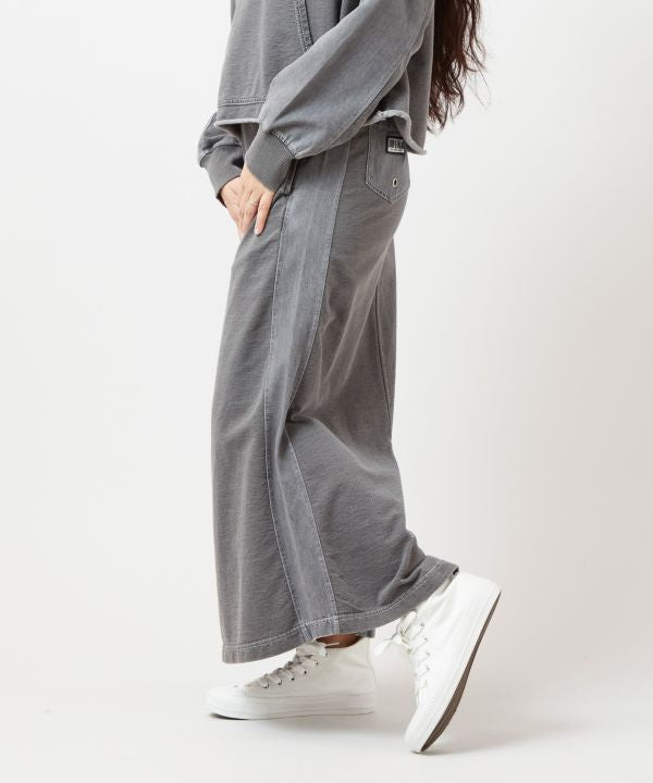 SURF＆Palms Contrast Denim Sweat Skirt