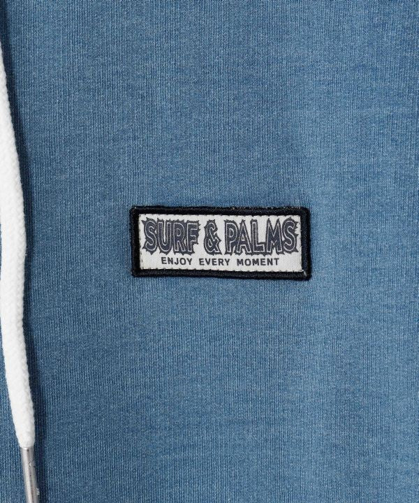 SURF＆Palms Contrast Denim Sweat Hoodie for Men