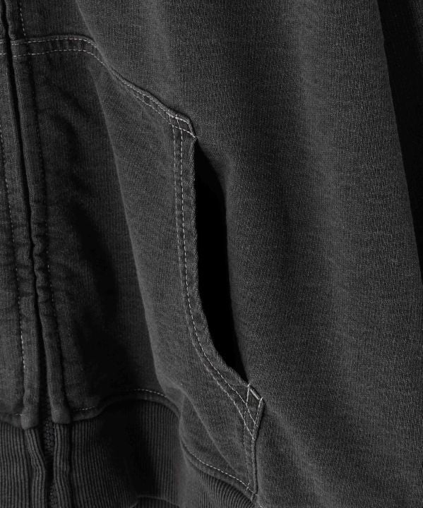 SURF＆Palms Contrast Denim Sweat Zip Up Hoodie for Men