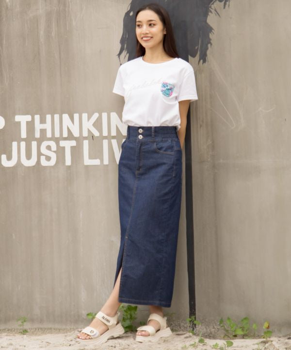 Embroidered Pocket Quick Dry T-Shirt Tops by Kahiko - Ametsuchi