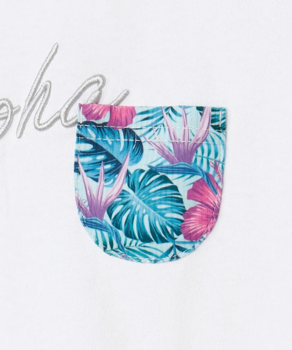 Embroidered Pocket Quick Dry T-Shirt Tops by Kahiko - Ametsuchi