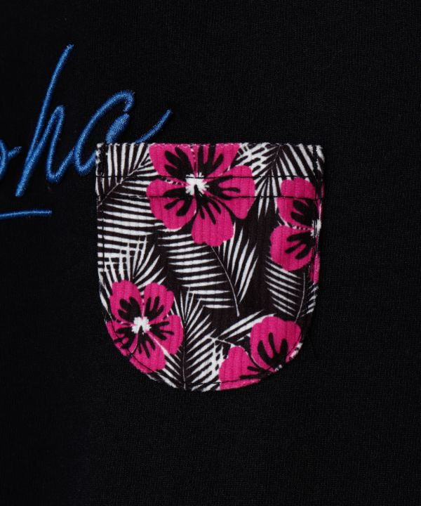 Embroidered Pocket Quick Dry T-Shirt Tops by Kahiko - Ametsuchi