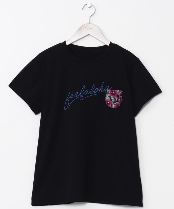 Embroidered Pocket Quick Dry T-Shirt Tops by Kahiko - Ametsuchi