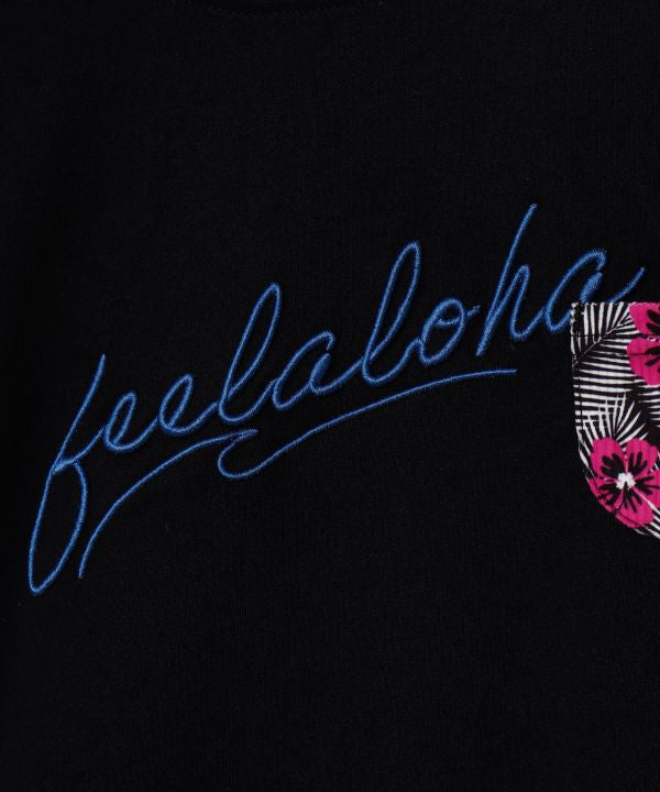 Embroidered Pocket Quick Dry T-Shirt Tops by Kahiko - Ametsuchi