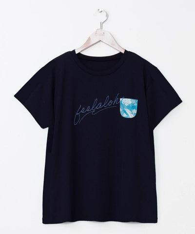 Embroidered Pocket Quick Dry T-Shirt Tops by Kahiko - Ametsuchi