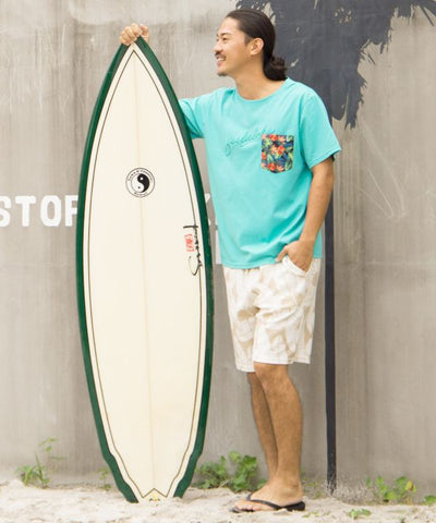 Men’s Embroidered Pocket Quick Dry Tee Tops by Kahiko - Ametsuchi