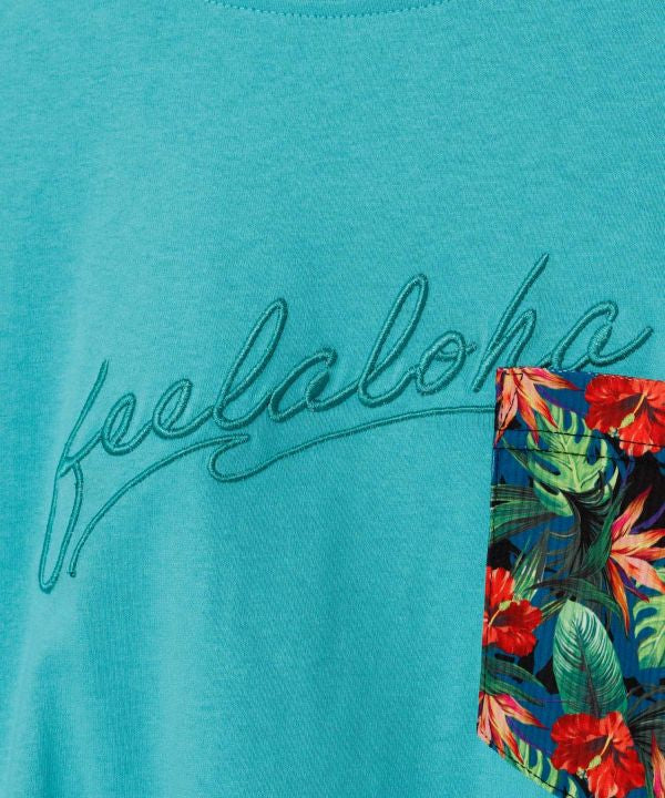 Men’s Embroidered Pocket Quick Dry Tee Tops by Kahiko - Ametsuchi