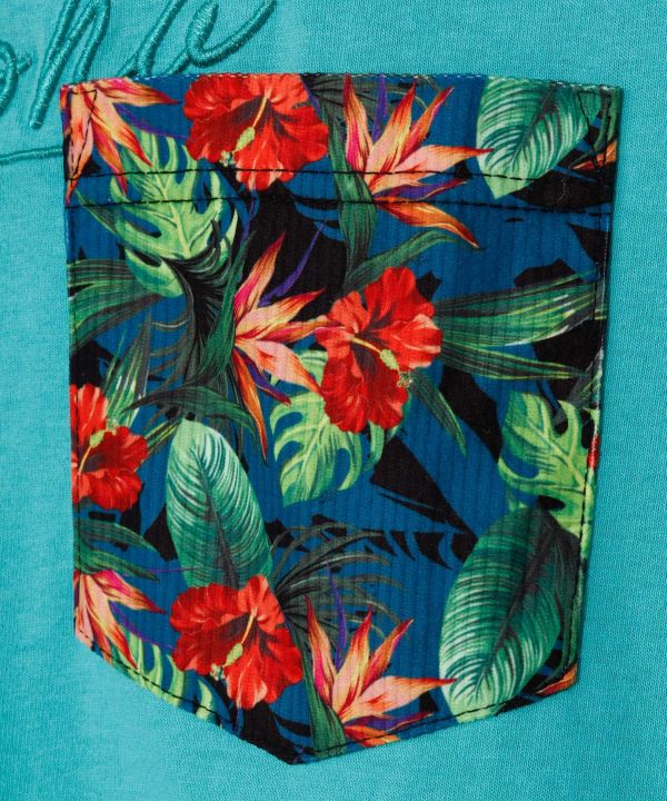 Men’s Embroidered Pocket Quick Dry Tee Tops by Kahiko - Ametsuchi