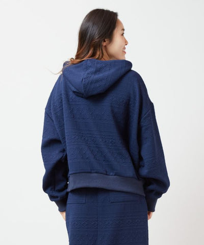 SURF＆Palms Soft Jacquard Hooded Top