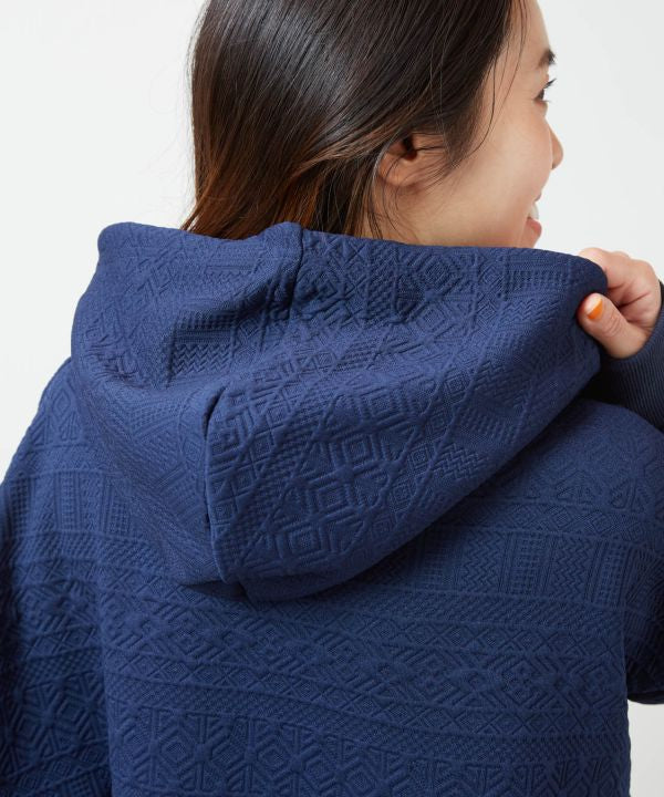 SURF＆Palms Soft Jacquard Hooded Top