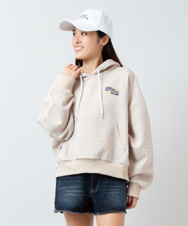 SURF＆Palms Soft Jacquard Hooded Top