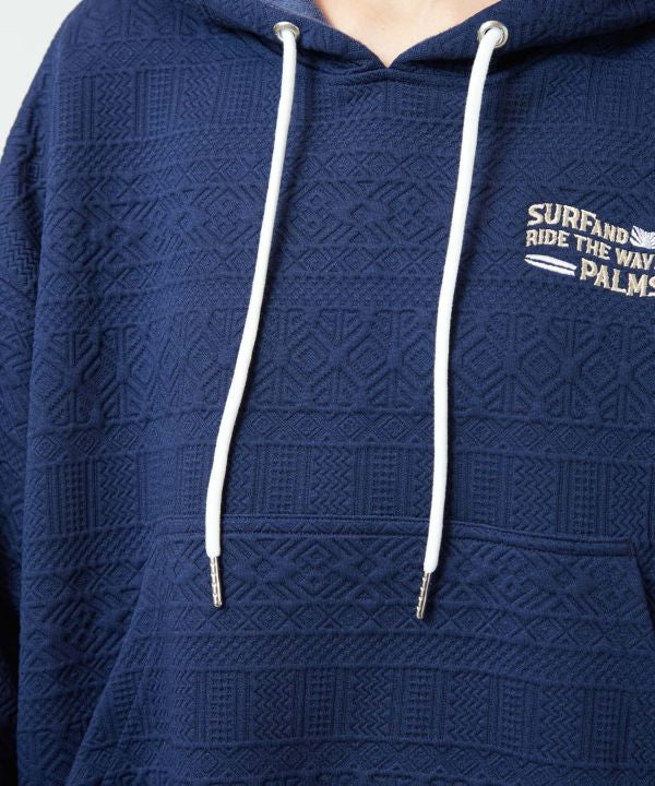 SURF＆Palms Soft Jacquard Hooded Top