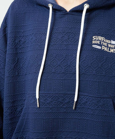 SURF＆Palms Soft Jacquard Hooded Top