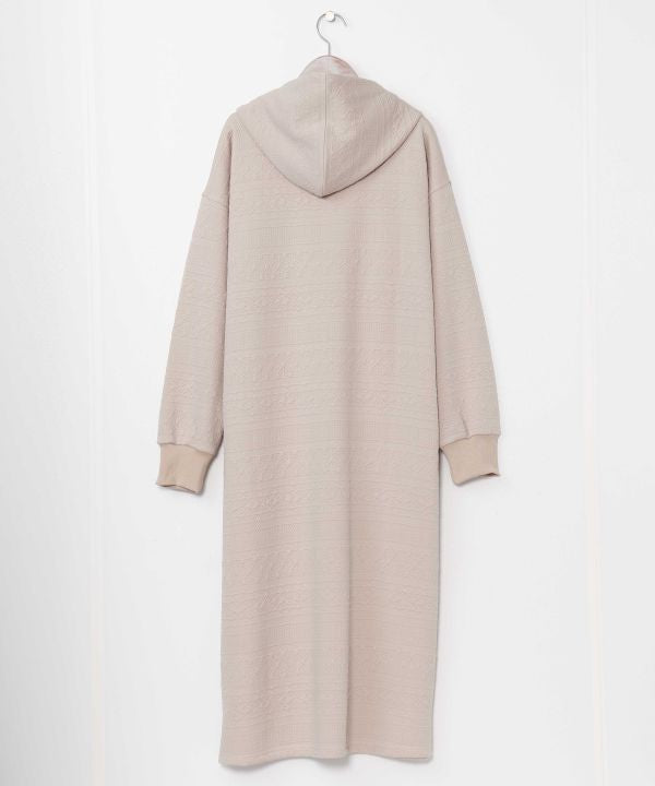 SURF＆Palms Soft Jacquard Hoodie Dress