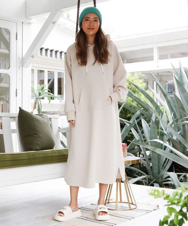 SURF＆Palms Soft Jacquard Hoodie Dress