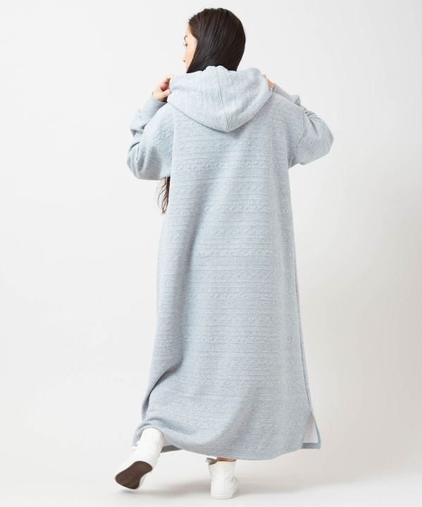 SURF＆Palms Soft Jacquard Hoodie Dress