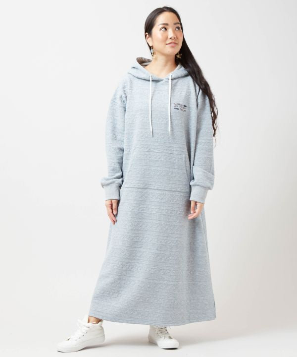 SURF＆Palms Soft Jacquard Hoodie Dress