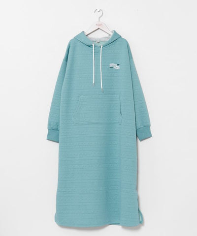 SURF＆Palms Soft Jacquard Hoodie Dress