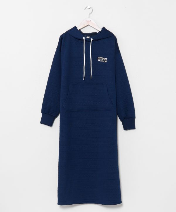 SURF＆Palms Soft Jacquard Hoodie Dress