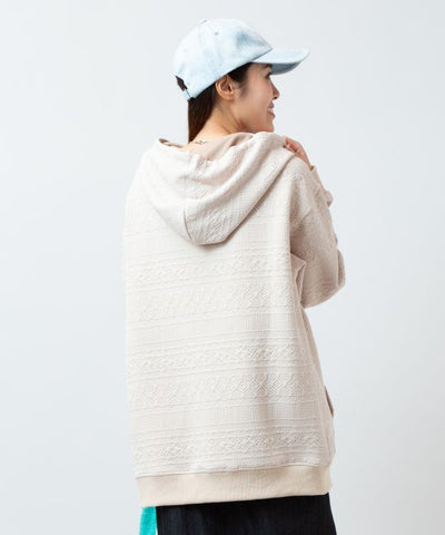 SURF＆Palms Relaxed Jacquard Hoodie for Men
