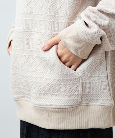 SURF＆Palms Relaxed Jacquard Hoodie for Men