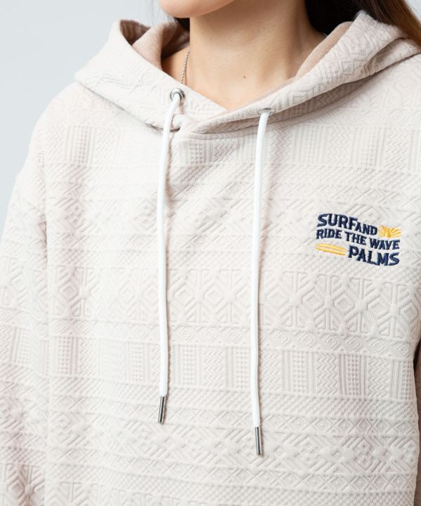 SURF＆Palms Relaxed Jacquard Hoodie for Men