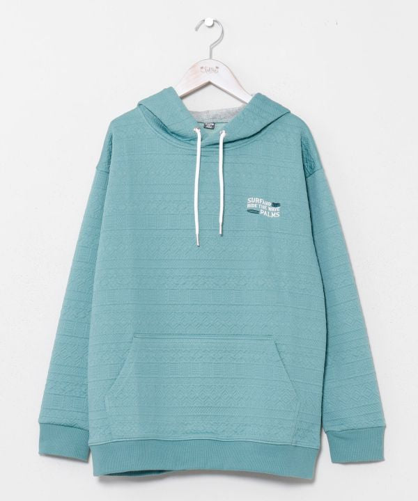 SURF＆Palms Relaxed Jacquard Hoodie for Men