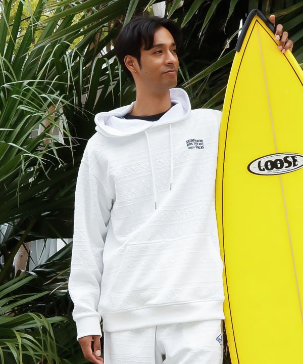 SURF＆Palms Relaxed Jacquard Hoodie for Men