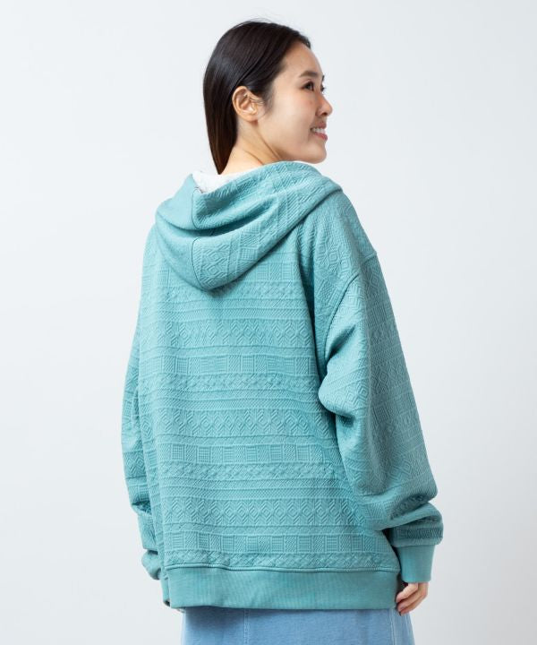 SURF＆Palms Soft Jacquard Zip Up Hoodie for Men